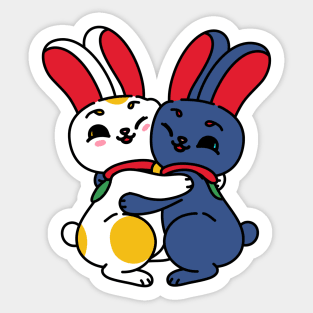 Lucky BunnyHug Sticker